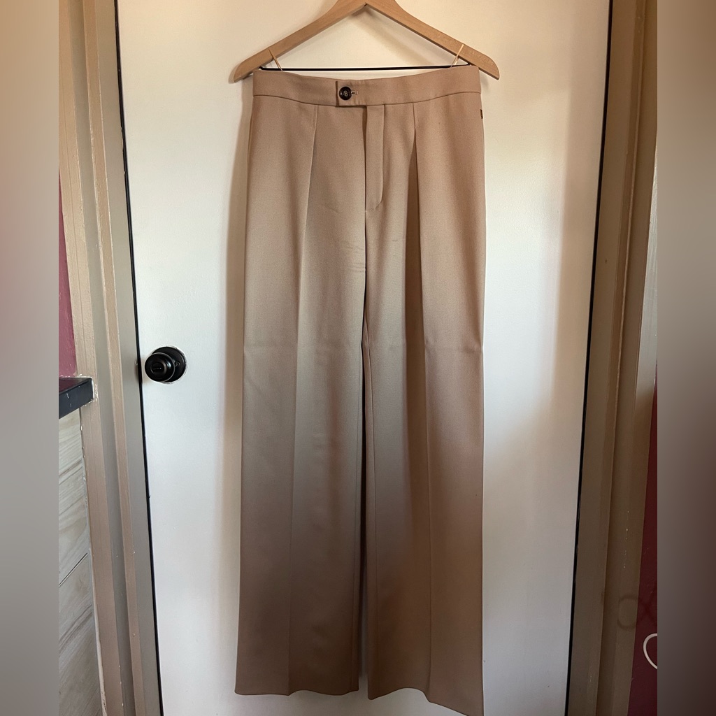 Chlo - Made In France Wool Soft Tan Pant